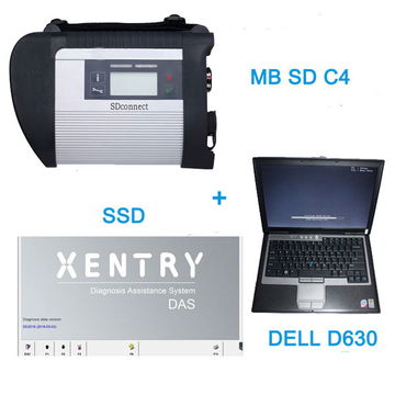 V2016.7 MB SDC4 Star Mercede Benz Diagnostic tool with 256GB SSD Plus DELL D630 Laptop 4GB Memory