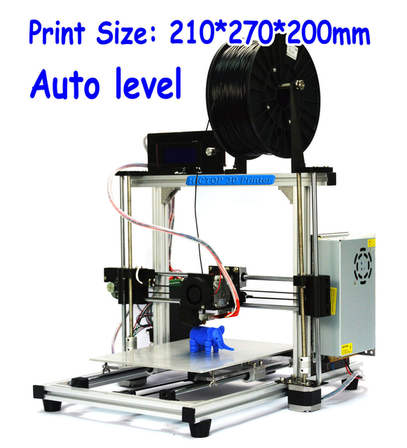 HICTOPPrusa i3 Smart Auto Leveling 3d printer Desktop DIY 3D Printer Kit with Silver Aluminum Frame