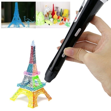 HICTOP 3D que tira a pena de Doodler com exposição do LCD para o divertimento das crianças (preto)