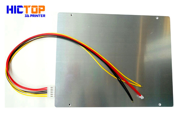 HICTOP 3MM MK3 Aluminum Heated Bed Hot Bed PCB Heatbed Platform for Reprap 3D Printer 200W 12V + Wiring