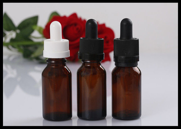 15ml Amber Glass Dropper Bottles With Childproof  Caps And Glass Pipette Essential Oil Bottles