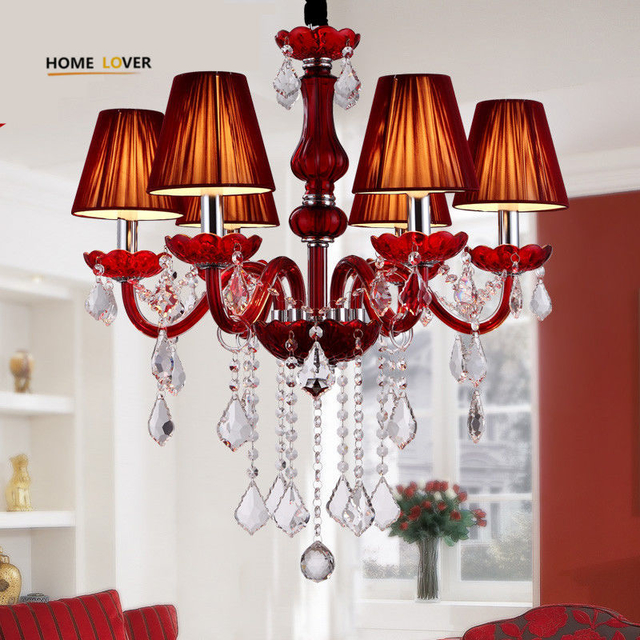 Red crystal chandelier online purchase (WH-CY-13)