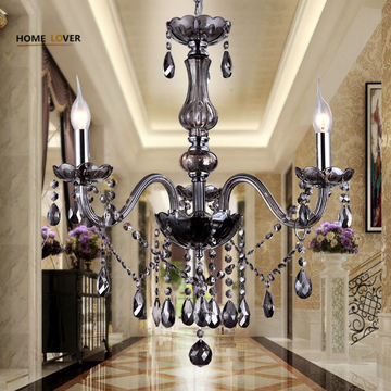 Medium sized Modern Grey crystal chandeliers For Living room Bedroom Dining room Lighting (WH-CY-08)