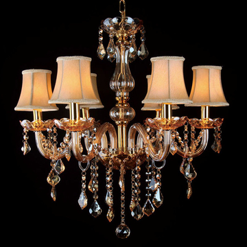Most popular chandeliers with lampshade for Living room Bedroom Lighting (WH-CY-05)