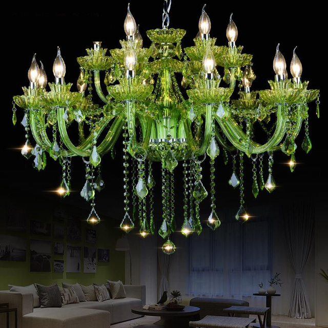Glass Green chandelier Lighting (WH-CY-04)